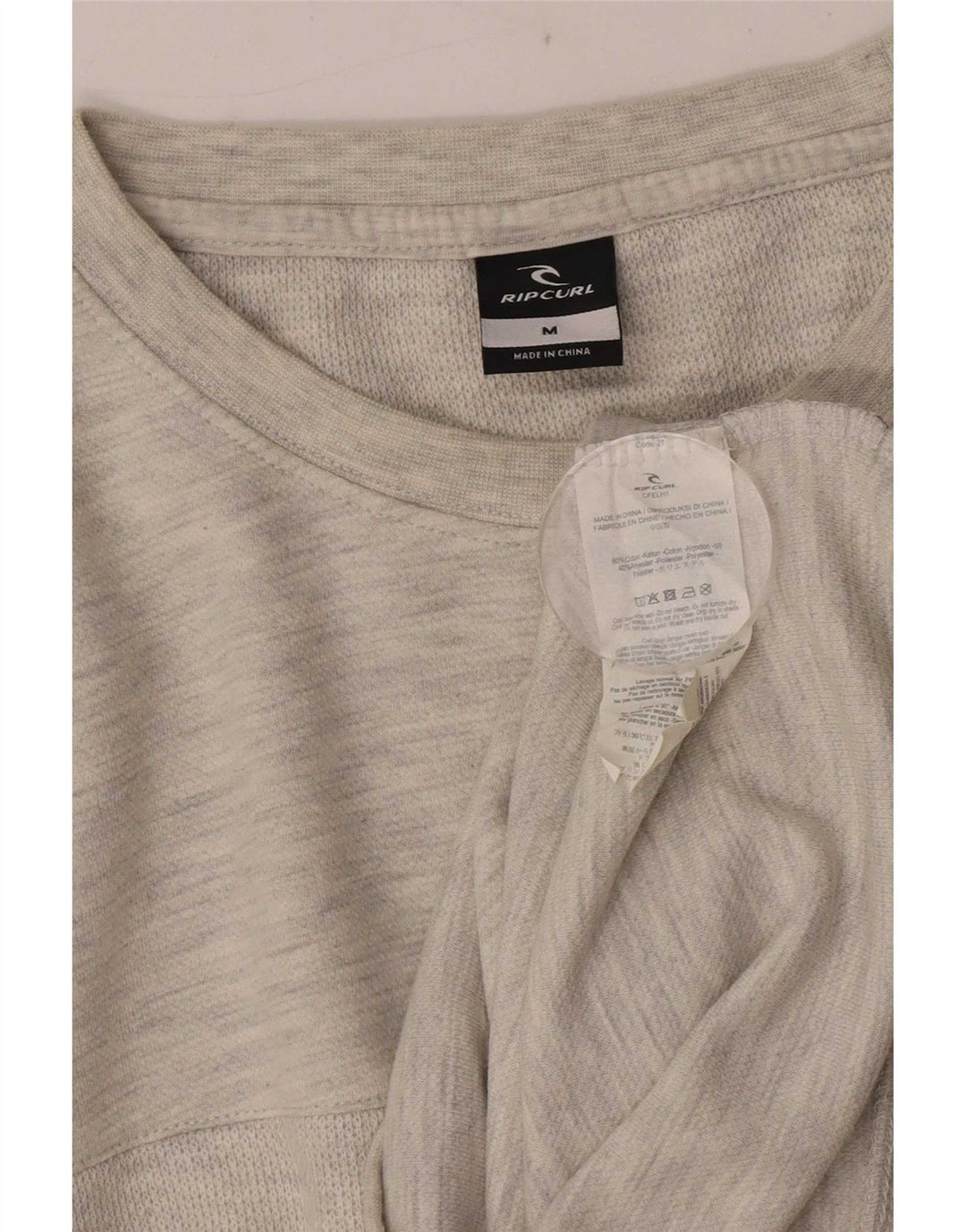 Rip Curl muški džemper s okruglim izrezom, srednje sivi flekasti pamuk