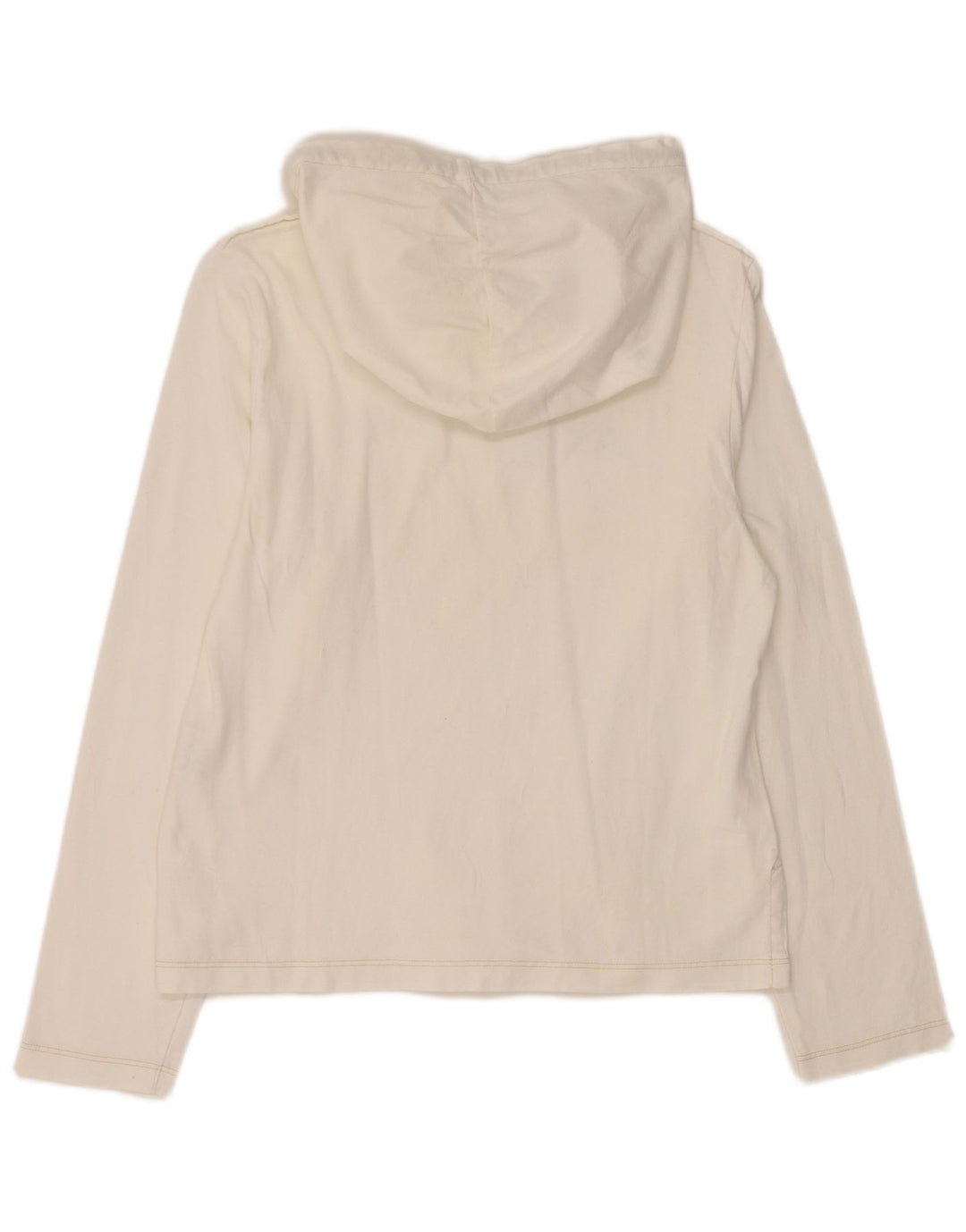 REPLAY Ženska majica s kapuljačom dugih rukava UK 14 Veliki bijeli pamuk