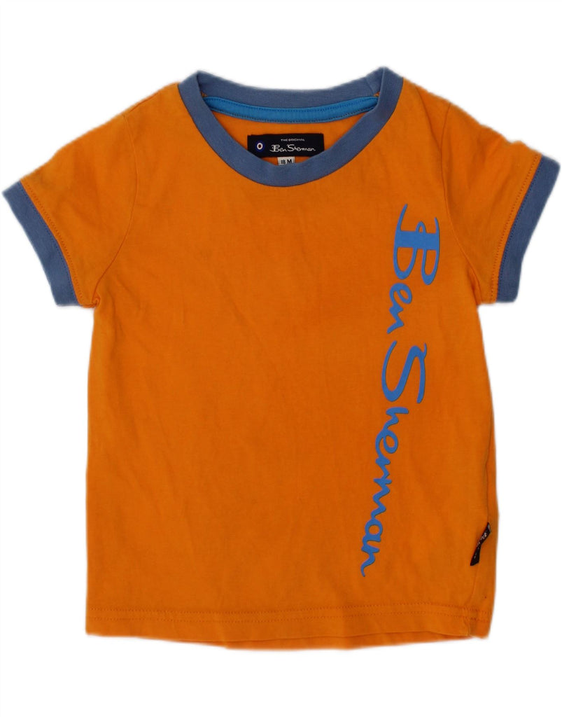 BEN SHERMAN Baby Boys Graphic T-Shirt Top 12-18 Months Orange Cotton Vintage Ben Sherman and Second-Hand Ben Sherman from Messina Hembry 