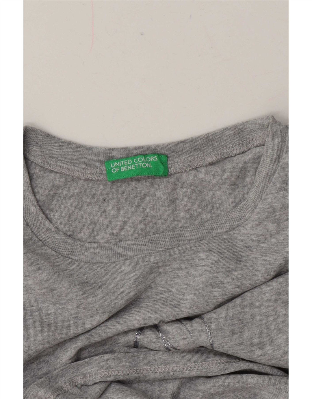 Benetton ženska majica kratkih rukava s grafičkim motivima UK 12 srednje siva