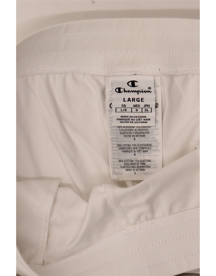 CHAMPION Ženske kratke sportske hlače s grafičkim motivima UK 16 Veliki bijeli pamuk