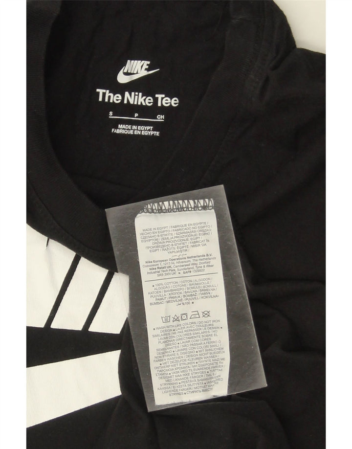 NIKE Mens Graphic T-Shirt Top Small Black Cotton