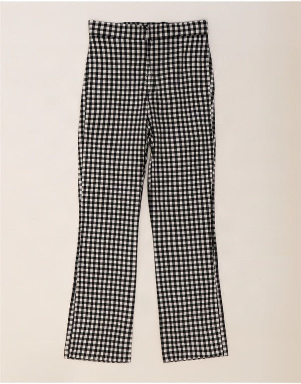 Zara ženske ležerne hlače Bootcut Large W30 L27 Black Gingham