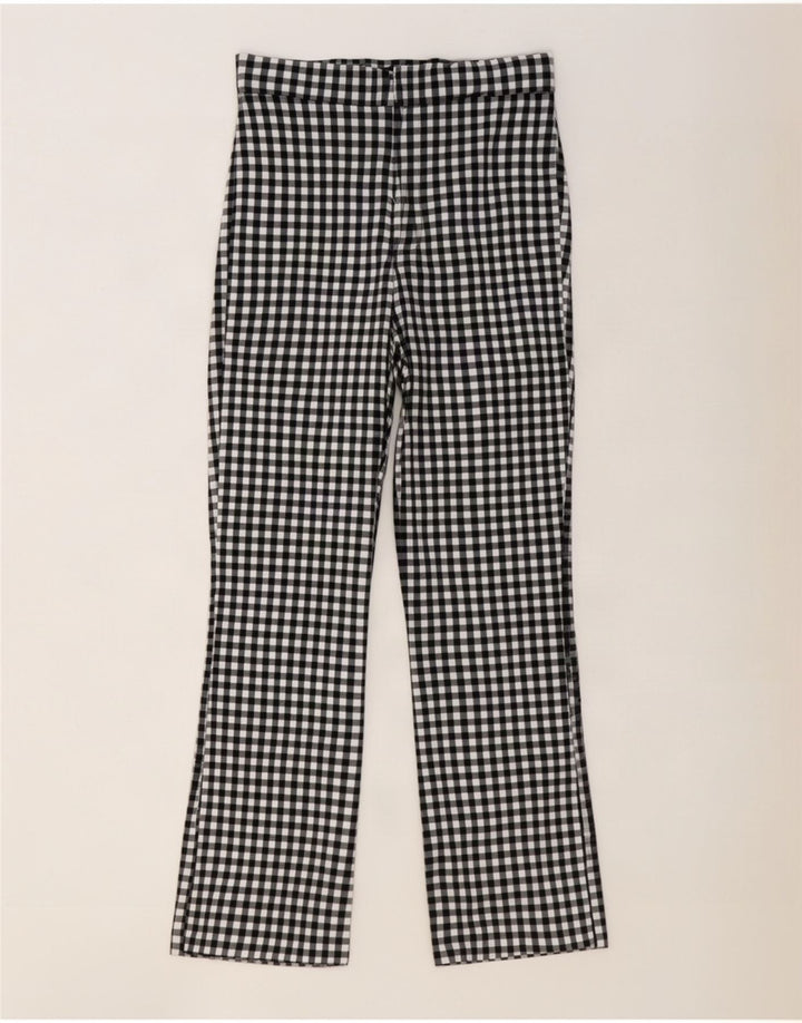 Zara ženske ležerne hlače Bootcut Large W30 L27 Black Gingham