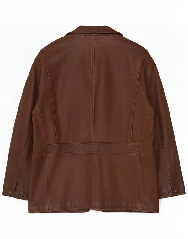 Fratelli Rossetti Mens Leather Coat IT 56 3XL Brown