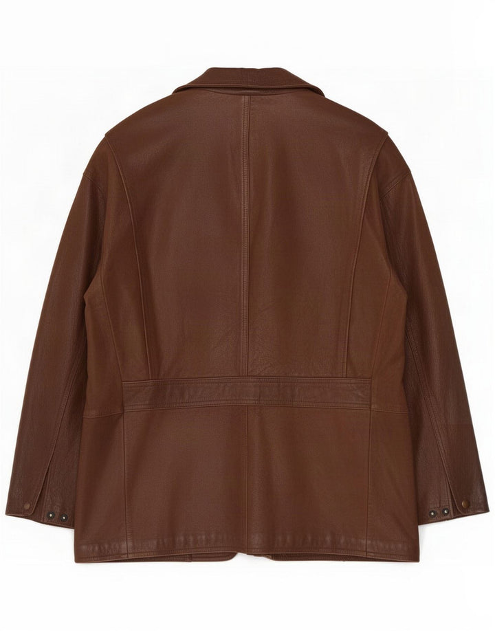 Fratelli Rossetti Mens Leather Coat IT 56 3XL Brown