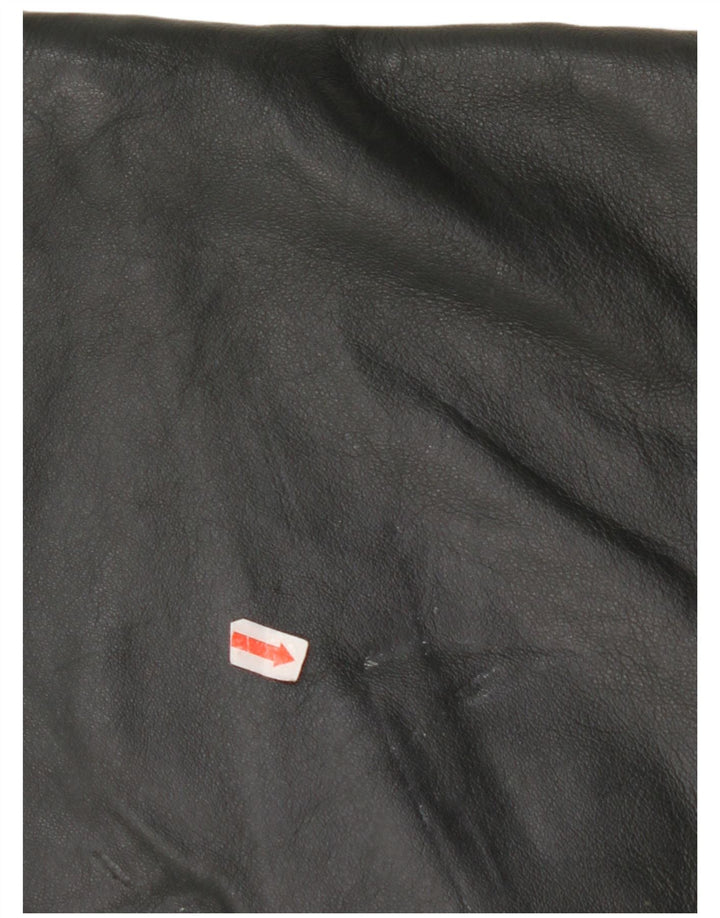 VINTAGE muški kožni prsluk IT 56 2XL kaki koža