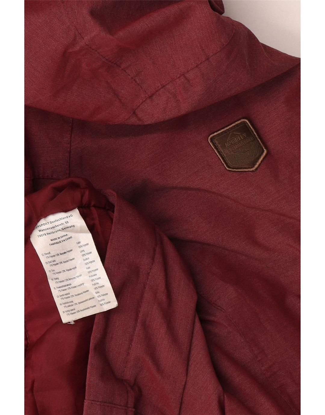 MC Kinley ženska vjetrovka s kapuljačom UK 18 XL bordo poliester