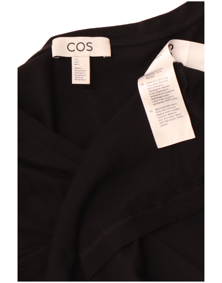 COS ženska majica kratkih rukava UK 16 Veliki crni pamuk