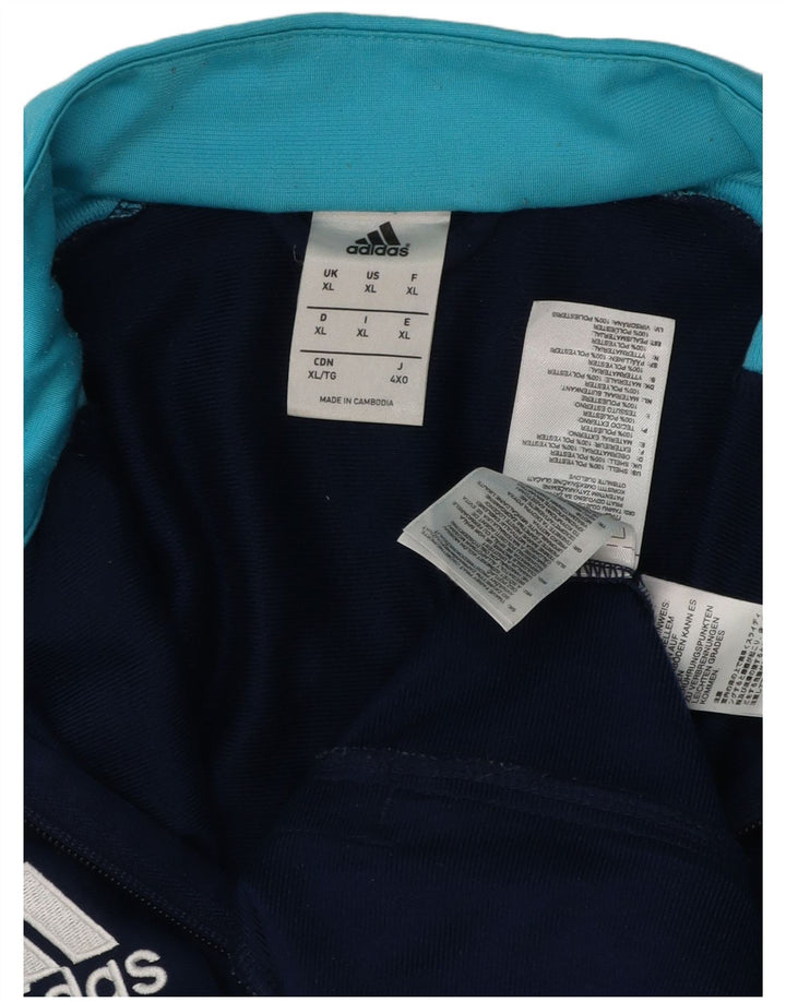 ADIDAS muška trenirka gornja jakna XL tamnoplavi poliester u boji