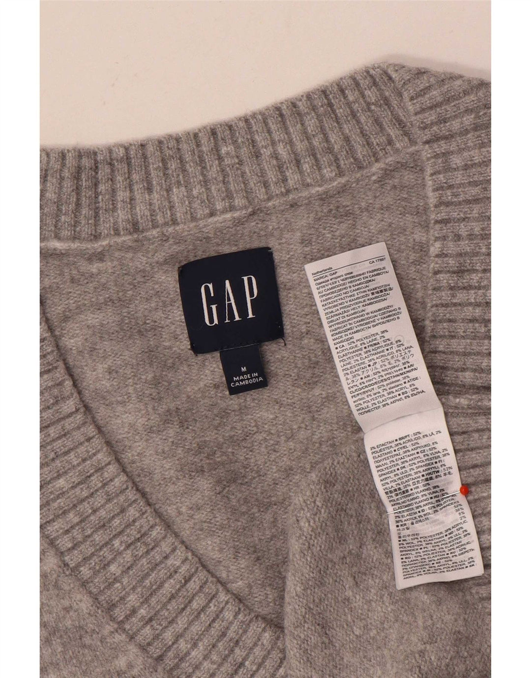 Gap muški prsluk bez rukava srednje sivi poliester