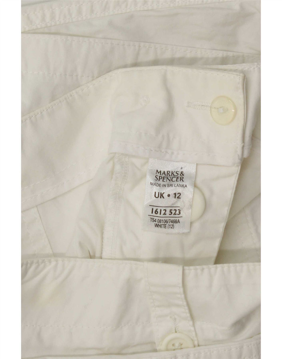 Marks & Spencer ženske kargo kratke hlače UK 12 srednje W32 bijeli pamuk