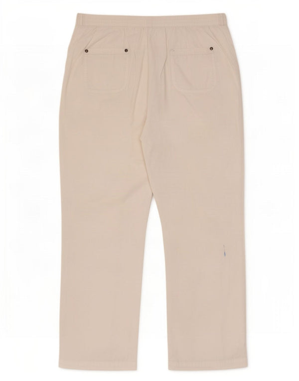 CLASSIC ženske ravne chino hlače UK 18 XL W36 L28 bijeli pamuk