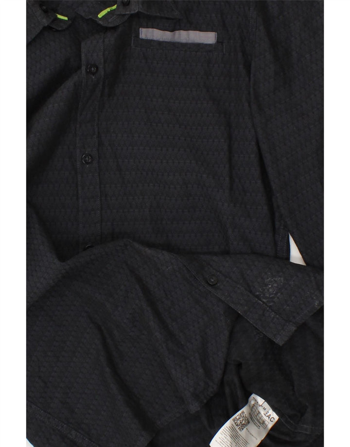 GUESS Mens Shirt Medium Navy Blue Argyle/Diamond Cotton | Vintage Guess | Thrift | Second-Hand Guess | Used Clothing | Messina Hembry 