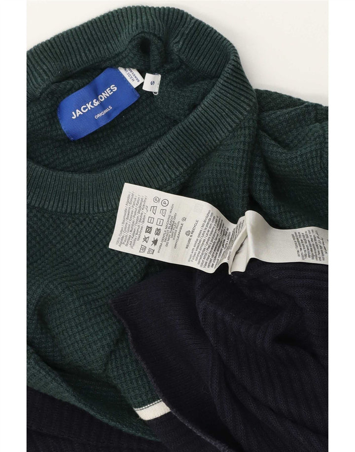 Jack & Jones muški džemper s okruglim izrezom mali tamnoplavi blok boja