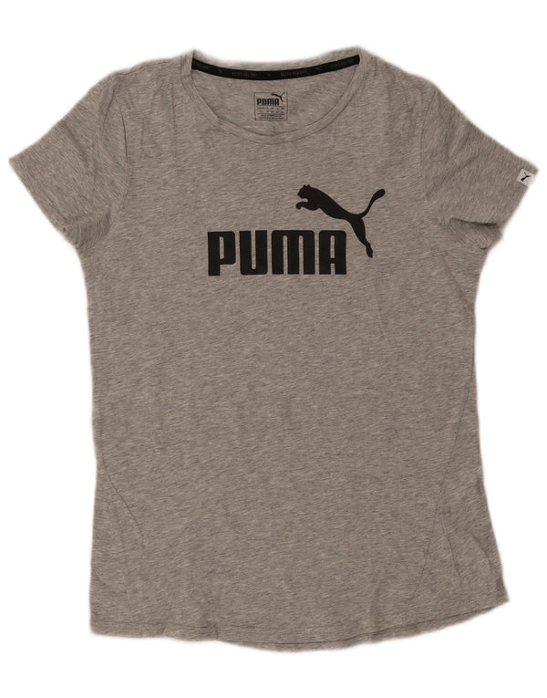 Puma ženska majica kratkih rukava s grafičkim motivima UK 14 srednje sivi pamuk