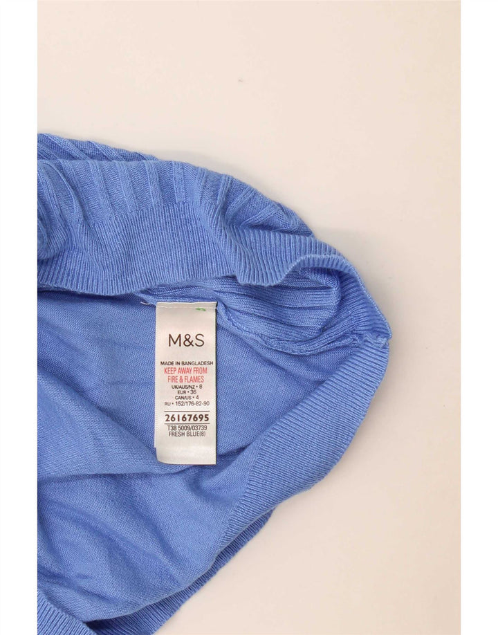 Marks & Spencer ženski džemper s veznim izrezom UK 8 Small Blue