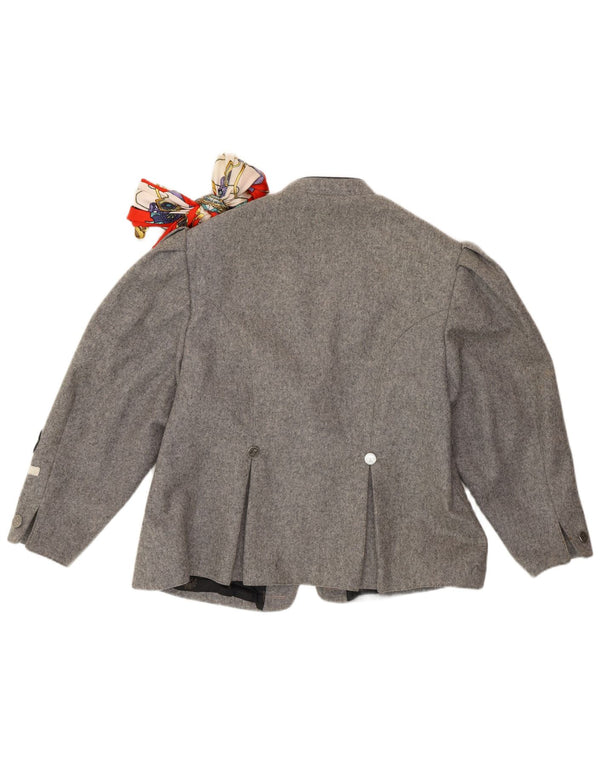 Vintage ženska jakna Trachten 3/4 rukava UK 14 srednje siva