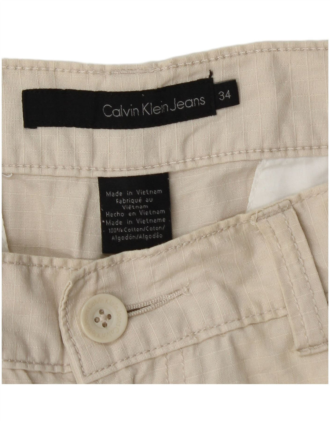 Calvin Klein muške kargo kratke hlače W34 veliki bež pamuk