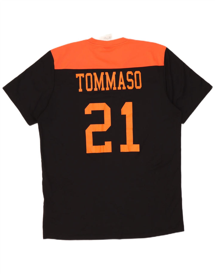 ADIDAS muška majica kratkih rukava s grafičkim motivima, veliki crni poliester u blokovima boja