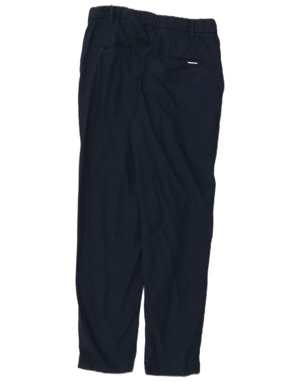 Guess Womens High Waist Tapered Chino Trousers W26 L26 Navy Blue