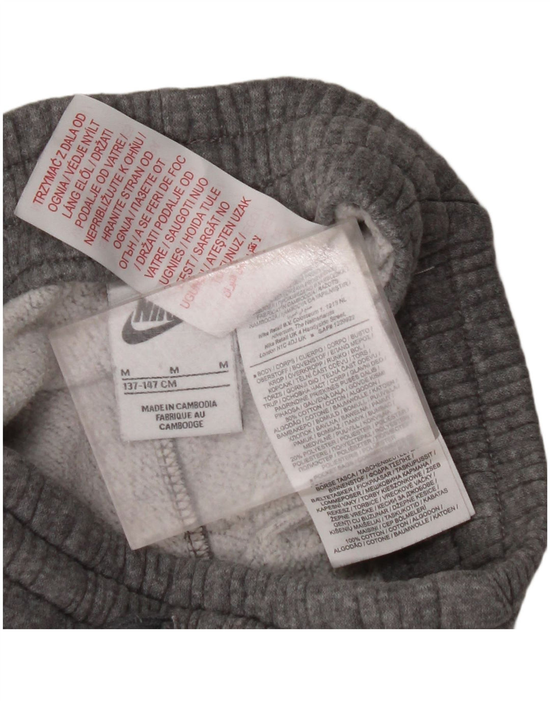 NIKE Trenirka Hlače za dječake Joggers 10-11 godina srednje sive na fleke