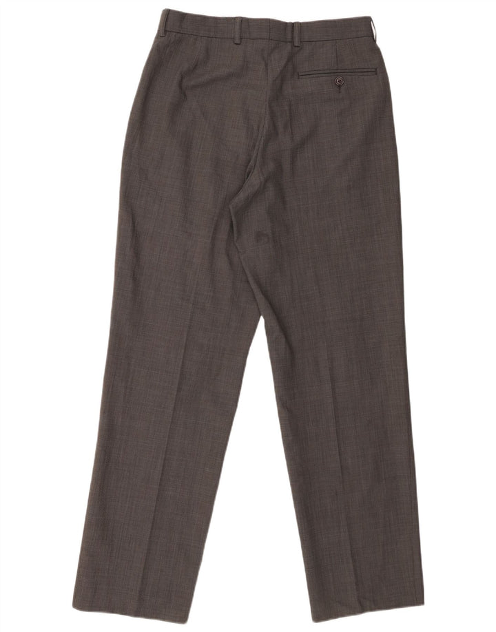 Marks & Spencer muške hlače ravnog odijela W30 L31 crne houndstooth
