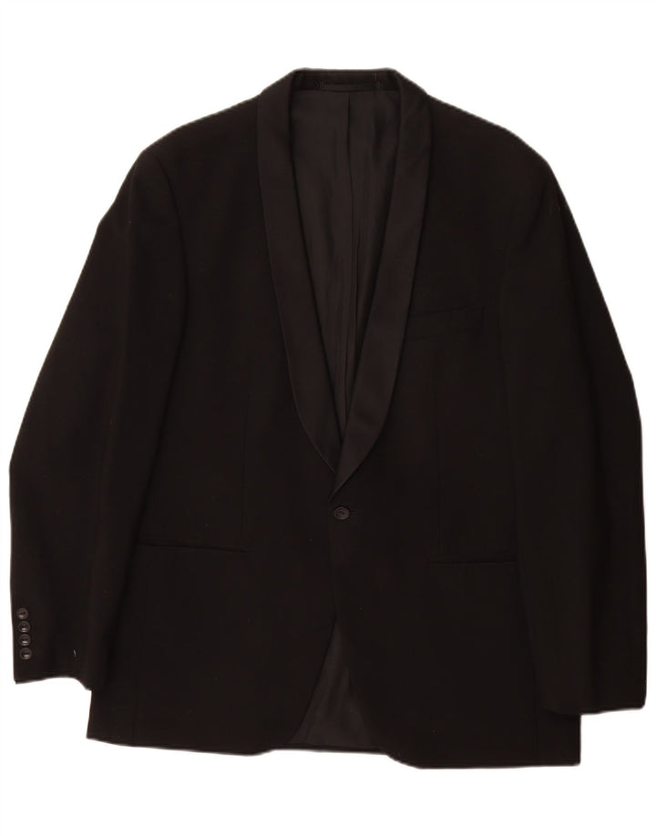 Vintage muška jakna s 1 gumbom EU 50 velika crna nova vuna