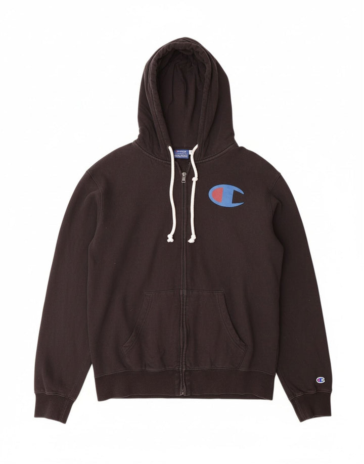 CHAMPION Mens Zip Hoodie Sweater Medium Black Cotton Vintage Champion and Second-Hand Champion from Messina Hembry 