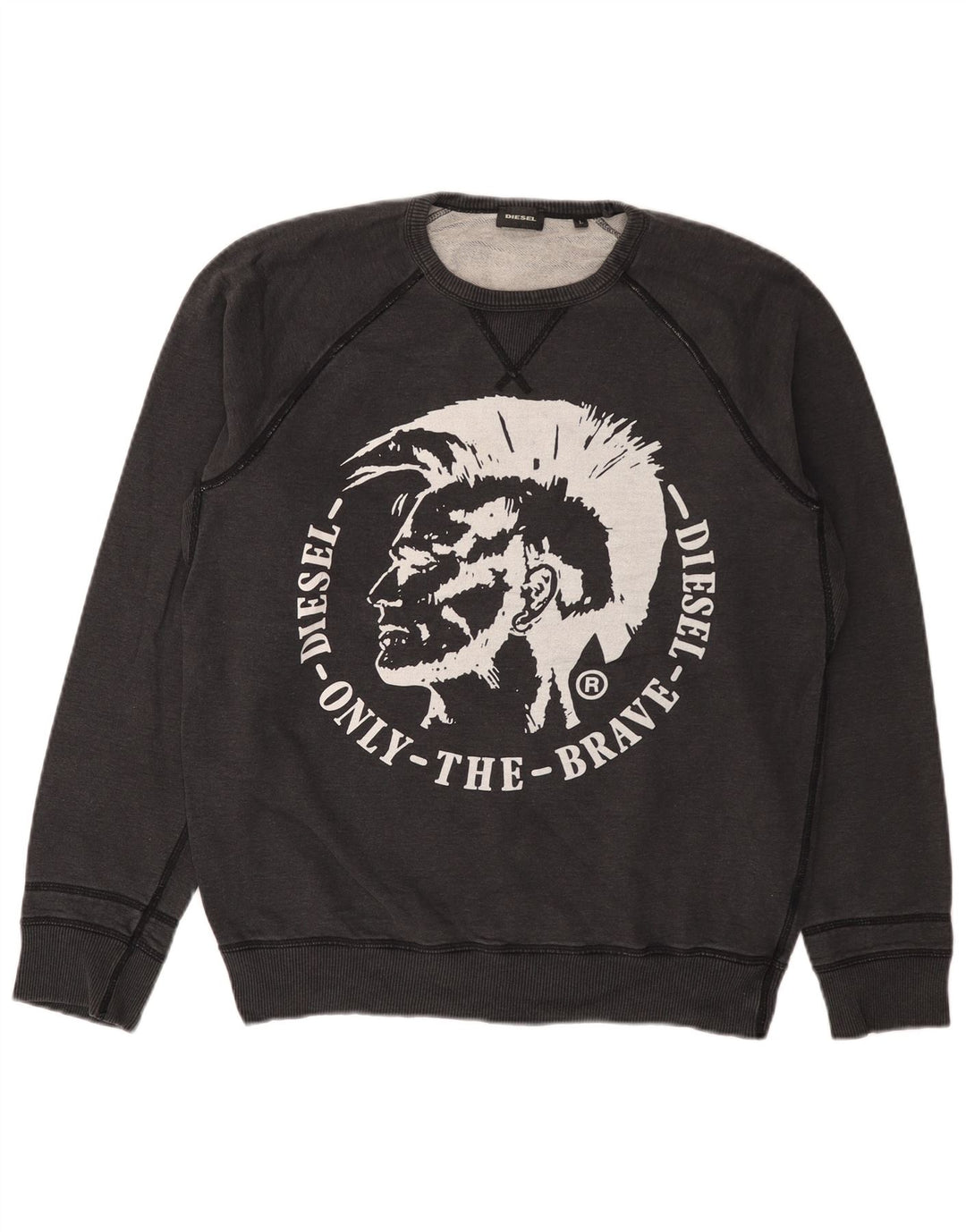 DIESEL Muška trenirka s grafičkim motivima, veliki sivi pamuk