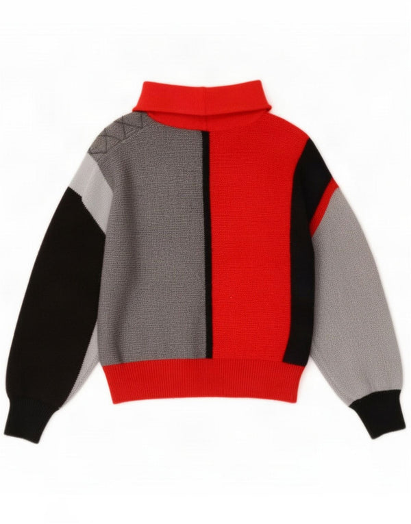 Vintage Womens Roll Neck Jumper Sweater UK 16 Large Multicoloured