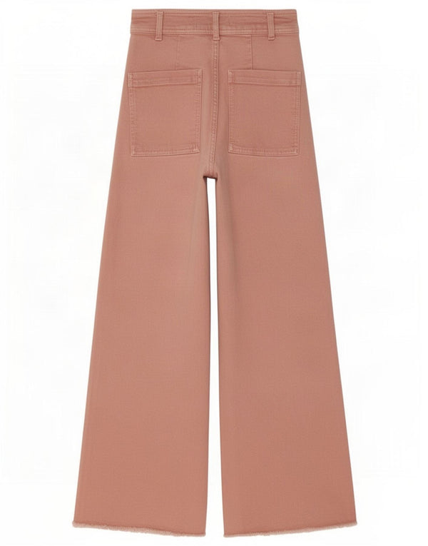 Zara ženske traperice širokih nogavica EU 34 2XS W24 L28 ružičasta