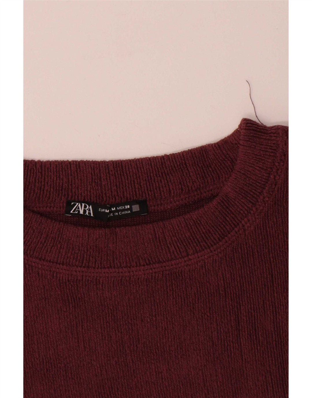 Zara ženska majica dugih rukava UK 14 Srednji bordo poliester