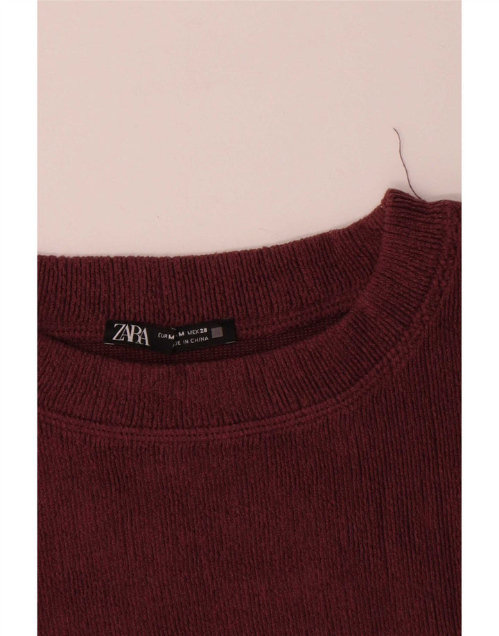 Zara ženska majica dugih rukava UK 14 Srednji bordo poliester