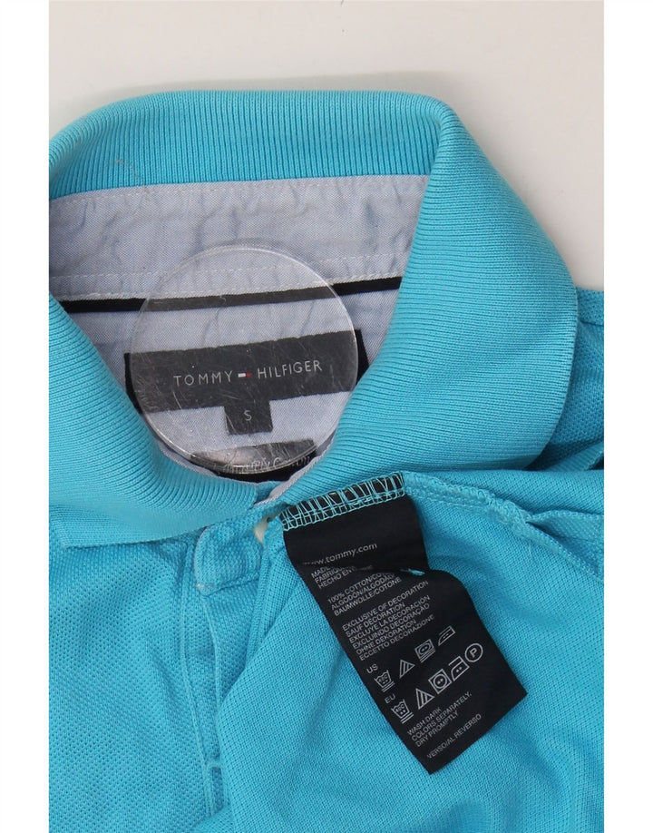 TOMMY HILFIGER Mens Polo Shirt Small Blue Cotton Vintage Tommy Hilfiger and Second-Hand Tommy Hilfiger from Messina Hembry 