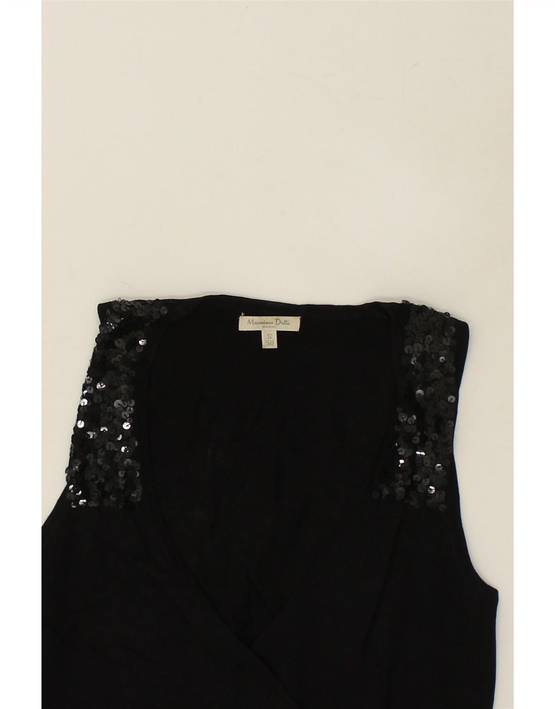 MASSIMO DUTTI Womens Vest Top UK 10 Small Black | Vintage Massimo Dutti | Thrift | Second-Hand Massimo Dutti | Used Clothing | Messina Hembry 