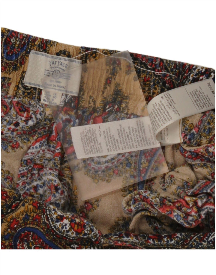 FAT FACE Ženske hlače visokog struka UK 12 srednje W30 L27 višebojne