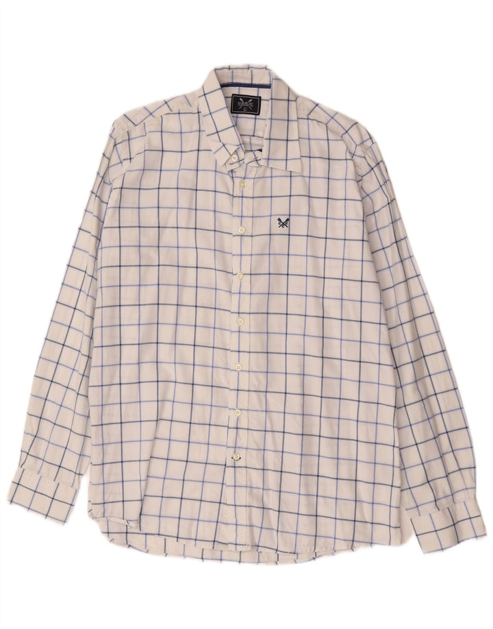 Crew Clothing Muška košulja Velika bijela karirana pamuk