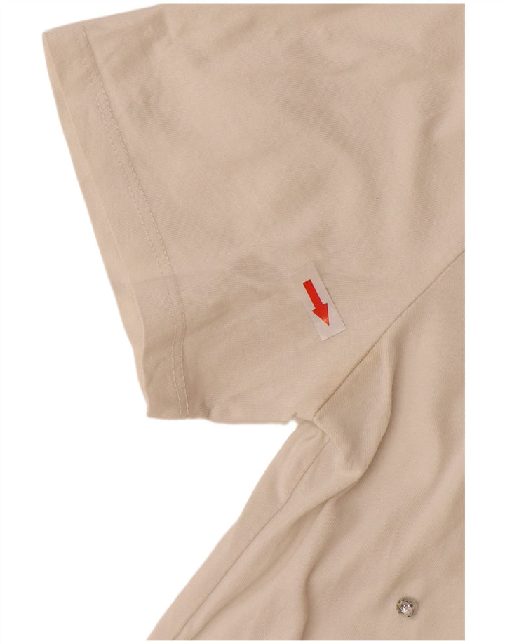 Zara ženska majica kratkih rukava UK 14 Srednje bijeli pamuk