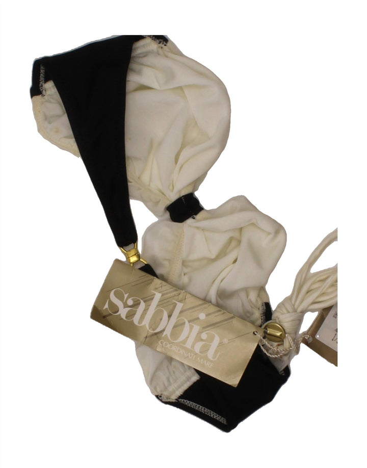 SABBIA Womens Swimwear IT 44 Medium White Colourblock Polyamide Beach Vintage Sabbia and Second-Hand Sabbia from Messina Hembry 