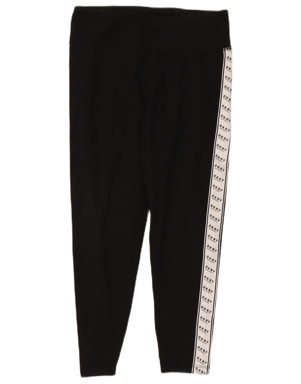 Dkny ženske grafičke kratke tajice UK 14 velike crne pamučne blokove