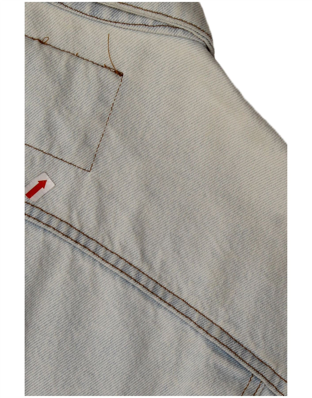 RIFLE Ženska crop prevelika traper jakna UK 10 Small Blue Cotton