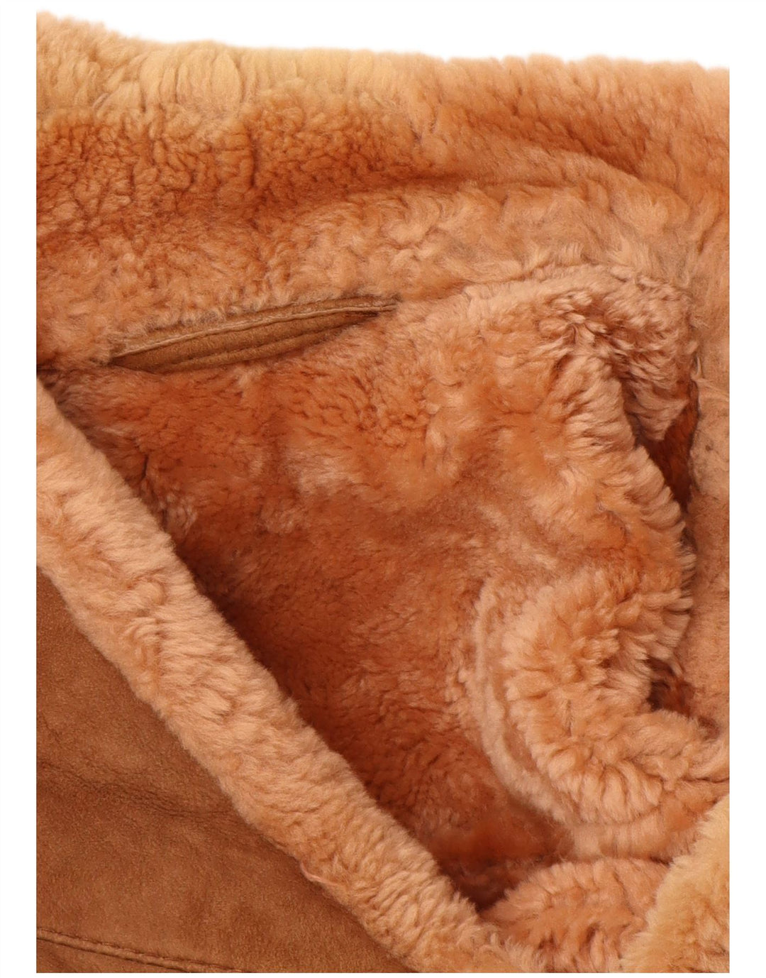 VINTAGE muška duboka jakna s ovčicama UK 40 velika smeđa