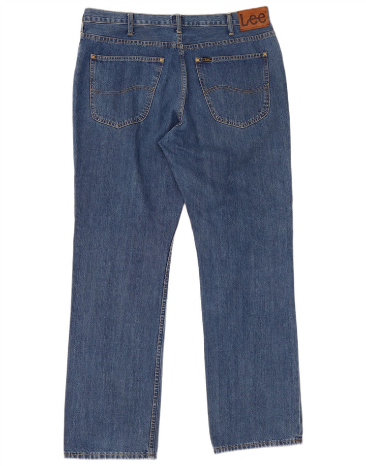 Lee Mens Brooklyn Straight Jeans W38 L32 Plavi pamuk