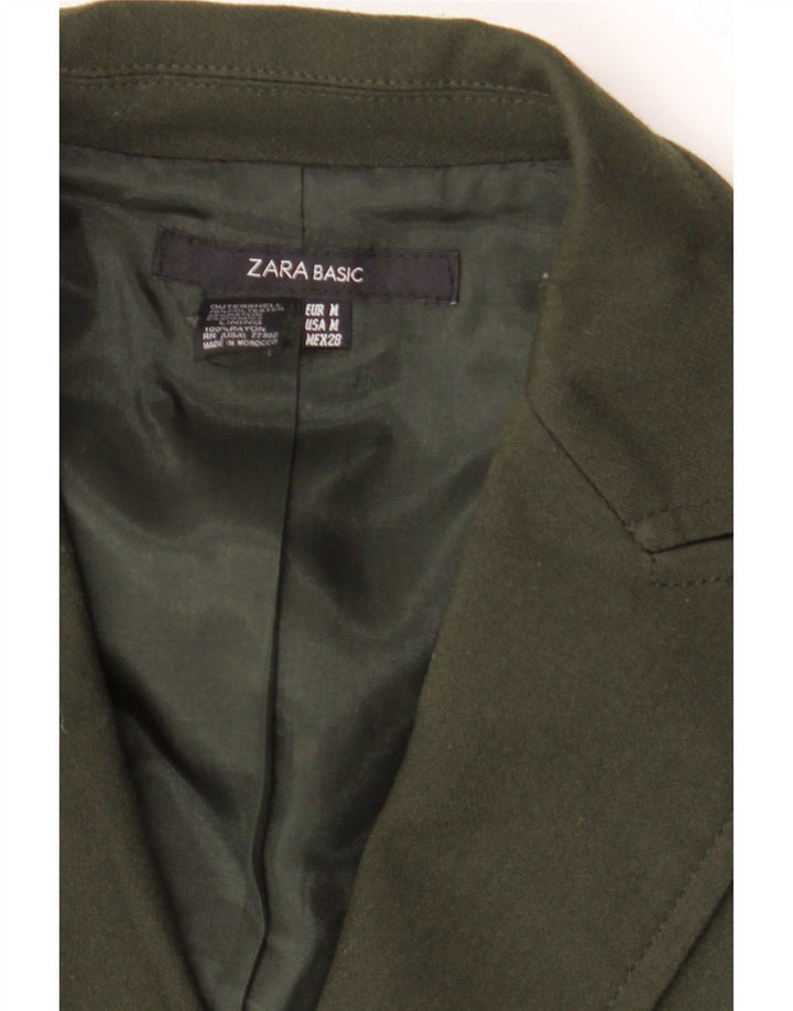 Zara ženski sako sa 2 gumba UK 12 Srednji kaki poliester