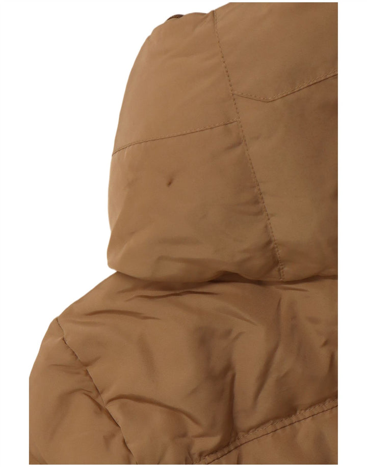 Zara ženski podstavljeni kaput s kapuljačom UK 12 srednje bež poliester