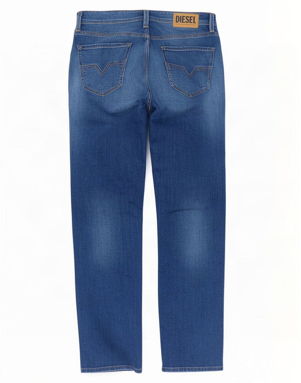 Diesel Mens Larkee Regular Fit Straight Jeans W34 L34 Plavi pamuk