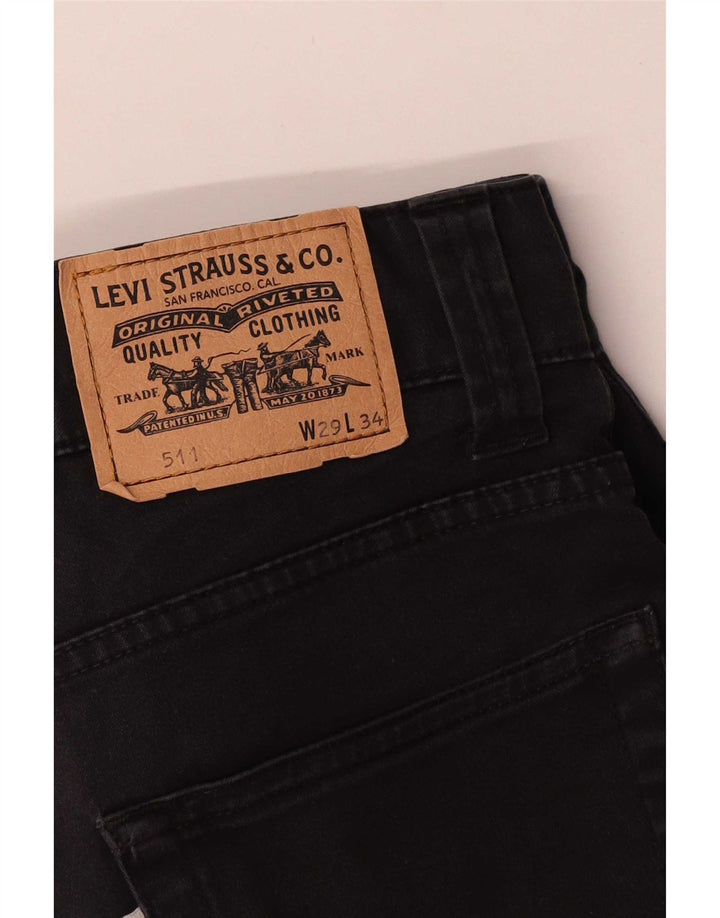 Levi's muške 511 uske ležerne hlače W29 L26 crne