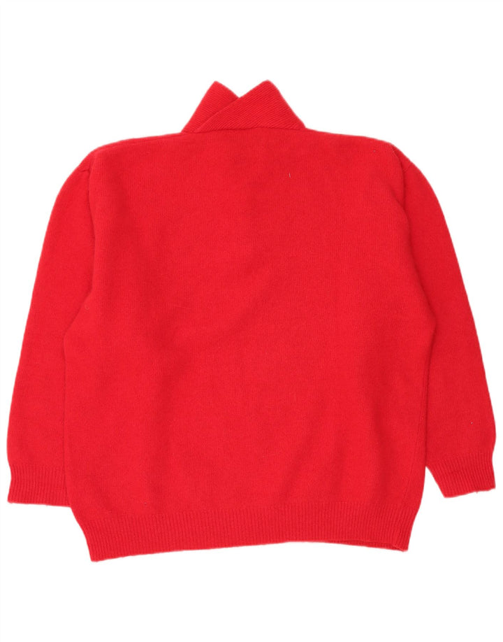 Javni ženski džemper s polo izrezom EU 44 XL od crvene vune