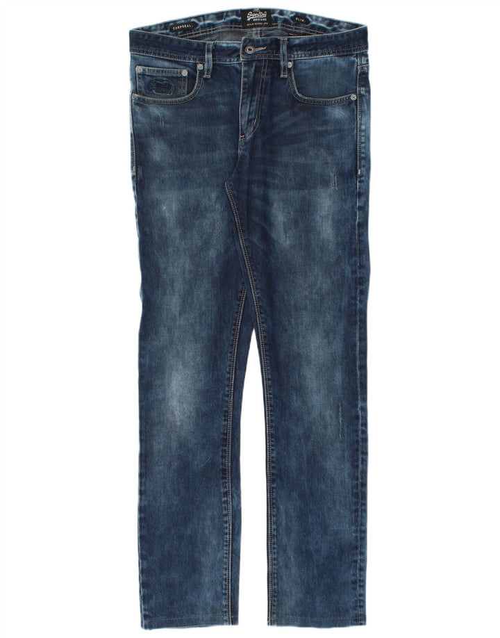 Superdry Mens Corporal Slim Jeans W32 L32 Plavi pamuk